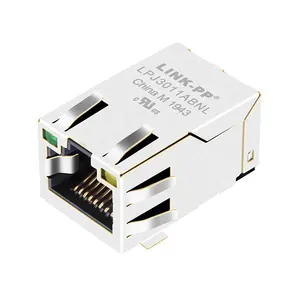 Vers Le Haut G/Y LEDs 10 / 100 Base-t 1 Port 8P8C SMT RJ45 Jack Modulaire