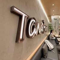 Enseigne LED rétroéclairée personnalisée, lettres en métal 3D, enseigne lumineuse pour restaurant, bar, café, décoration murale, extérieur, étanche