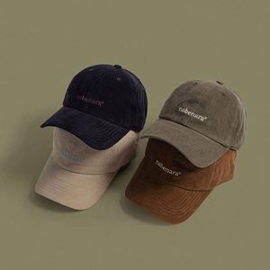 Casquettes de baseball d'hiver en velours côtelé brodées de lettres pour hommes – Nouveauté en gros - Product Image 2