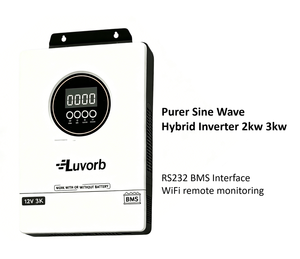 Onduleur <span class=keywords><strong>solaire</strong></span> hors réseau 3KW à onde sinusoïdale pure avec contrôleur MPPT, stockage d'énergie, DC 24V et télécommande WIFI - Product Image 1