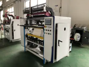 Máquina de fabricación de rollos de papel térmico, maquinaria de rebobinado