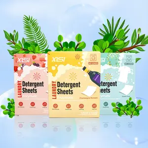 Eco Friendly Super Concentrated Laundry Detergent Sheets Dissolve Fast