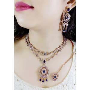 Premium Quality Bridal Indian <b>Jewellery</b> <b>Set</b> AD <b>Jewellery</b> Collection 2025 Luxurious Moissanite for Wedding Party Engagement Gift - Product Image 1