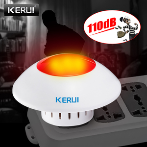 <span class=keywords><strong>KERUI</strong></span> fuerte sirena interior inalámbrica intermitente sirena de alarma cuerno rojo de luz estroboscópica sirena para hogar GSM y la seguridad de la alarma - Product Image 2