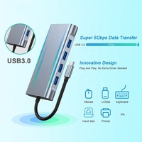 Computer Hardware Software Aluminum 11 in 1 Type c to 4k hdmi Vga 100M RJ45 Usb Charging Hub Type c Docking Station for Laptop