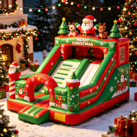 Toboggan gonflable de Noël pour enfants, combo de jeux gonflables pour location de fête, cadeau pour enfants