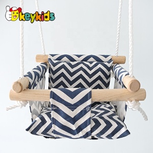 เก้าอี้ชิงช้าเด็กแบบแขวนผ้าใบ ปลอดภัยสำหรับใช้ในร่มและกลางแจ้ง รุ่น W01D201 - Product Image 1