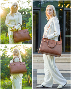 LOVEVOOK 15.6 17 Inch <strong>Laptop</strong> <strong>Handbags</strong> for Office Woman Ladies Large PU Leather Work Tote Bag <strong>Women</strong> Business Computer Briefcase - Product Image 6