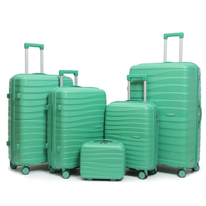 5 Pcs Trọng Lượng Nhẹ Sang Trọng Hành Lý Đặt Cổ Điển Đơn Giản PP Chất Liệu Vali Với Vỏ Cứng Và Mật Khẩu Khóa Cho Du Lịch - Product Image 4