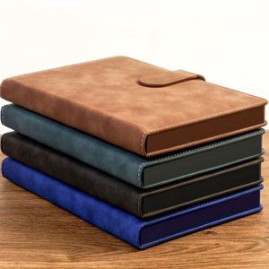 Business Journal Hardcover Notebook PU Leather Color A5 Memo <b>Pad</b> with 100 Sheets for Conference Class Travel School Office - Product Image 1