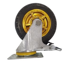 <span class=keywords><strong>5</strong></span> Zoll Industrie möbel Rad Feste schwere Gummi rollen Werkbank Trolley Rollen - Product Image 5