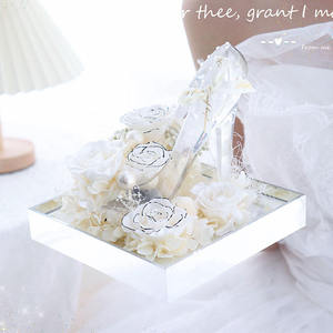 Zapatos de Cristal de Cenicienta con Flores Eternas Hechos a Mano para el Día de Navidad y el Día de la Madre, Regalo para Enamorados, Amigas y Novias - Product Image 6