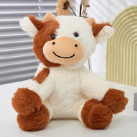 Jouet en peluche vache mignonne, couleurs noir, rose, bleu, violet, poupée en peluche vache, jouet anti-stress