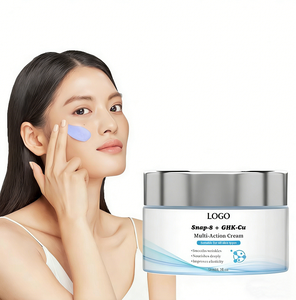 Crème cosmétique OEM au cuivre et aux peptides GHK-<span class=keywords><strong>Cu</strong></span> <span class=keywords><strong>SNAP</strong></span>-8 anti-rides, éclaircissante, réparatrice et hydratante 50ml pour tous types de peau - Product Image 1