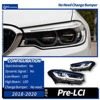 Conjunto de Faros Delanteros LED XUNBAI para Serie 5 G30 2018-2020, Luces Diurnas Secuenciales, Señal de Giro, Canbus, Plug and Play, 12V 25W, Automático