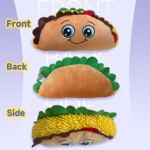 Venta al por mayor respetuoso con el medio ambiente auto-entretenimiento mascota masticar juguete hamburguesa peluche cachorro peluche <span class=keywords><strong>perro</strong></span> juguete resistente a la masticación - Product Image 3