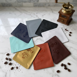 Wholesale Custom Eco Friendly Brown Kraft Paper Aluminum Foil Flat Bottom Coffee Pouch With One Way Degassing Valve OEM/ODM - Product Image 3
