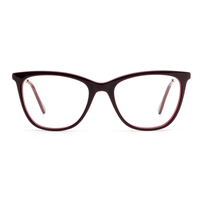 BONA Multiple Spécifications Feuille Lunettes Rectangle Acétate Optique Lunettes Cadre Noir Myopie Lentille Lecture À La Mode