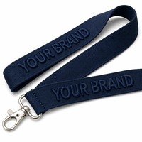 Lanière personnalisée brodée avec logo 3D en relief – Sangle de cou haut de gamme pour badges d'identification d'entreprise, événements clés et cadeaux promotionnels