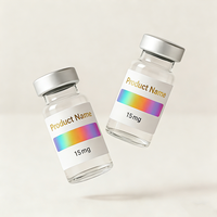 Etiquetas Personalizadas para Viales de Péptidos de 2ml, 3ml y 5ml, Impresión de Etiquetas de Vinilo PVC con Código de Barras, Soluciones de Empaque Resistentes al Calor y al Agua