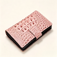 Portefeuilles longs pour femmes Zenos Fashion en cuir de crocodile véritable, porte-cartes, sac à main haut de gamme pour femmes