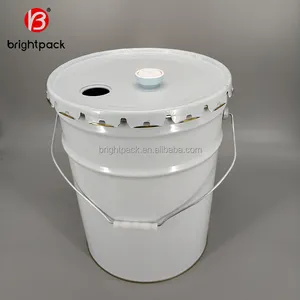 Seau en étain de peinture de 5 gallons avec couvercle à cosse Seau en étain à usage chimique de 18L