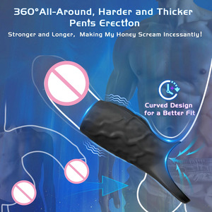 Anneau de pénis vibrant pour pénis manchon portable pour anneau de pénis vibrateur retarder l'éjaculation testicules G Spot stimuler les jouets sexuels pour hommes - Product Image 3