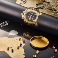 Impresión personalizada Diseño popular Deluxe XL Póster colorido Viaje Rascar Mapa del mundo