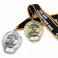 Fabricant de médailles, vente en gros d'ouvre-bouteilles en métal, artisanat en métal, ouvre-bouteilles de bière, médailles sportives, logo personnalisé avec ruban