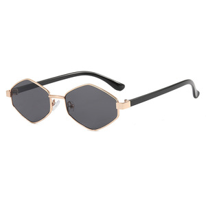 Lunettes de soleil rétro tendance 2025, style carré Hipple 14409, protection UV400, monture intégrale, jaune, rouge, bleu, logo métallique imprimé, verres TAC - Product Image 6