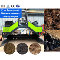 Machine à retourner le compost LANE sur chenilles, équipement de compostage en hauteur avec levage hydraulique et moteur diesel pour la gestion du fumier de vache