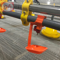 Système de Ligne d'Alimentation PH Entièrement Automatisé avec Mangeoire et Abreuvoir Pipette pour Élevage Avicole de Poulets de Chair