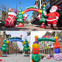 Thème de Noël publicité gonflables décoration père noël arbre arc gonflable pour l'extérieur