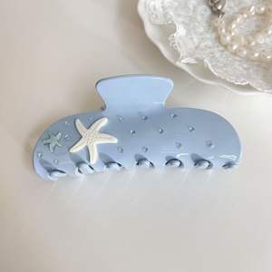 Nouvelle Arrivée Pince à Cheveux Femme en Acétate Luxe Personnalisée Incrustée de Perles et de Coquillages - Product Image 2