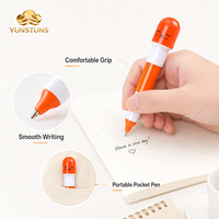 Stylo bille mignon en forme de capsule de pilule de vitamine extensible, papeterie promotionnelle, mini stylo à bille, logo personnalisé