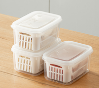Boîte de rangement pour réfrigérateur en PP de qualité alimentaire, conteneur de préparation culinaire pour fruits, légumes, œufs, organisateur de congélateur