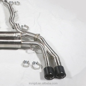 Système d'échappement Valvetronic en acier inoxydable 304 avec embouts noirs brillants pour BMW X3M F97 F98 S58 3.0T - Product Image 5