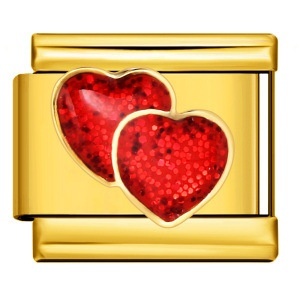 All-Gold Heart Italian <strong>Module</strong> DIY <strong>Elastic</strong> Splicing Strap Chain Titanium Steel Welded Oil Drip Fashion Charm Bracelets-Wholesale - Product Image 6