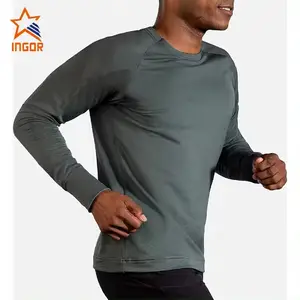 Ingor Custom High Quality Gym Workout Fitted Shirts Long Sleeve T-Shirt For Men