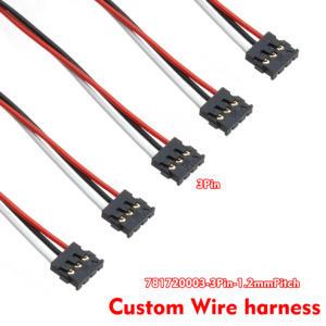 OEM ODM 781720003 3-pins 1,2 mm pitch mini-kabelboom, gedraaide signaalkabel, aangepaste pinlengte beschikbaar - Product Image 1