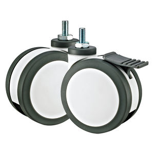 3 Zoll/4 Zoll/5 Zoll Gewindes tiel Kunststoff PU Medical <span class=keywords><strong>Twin</strong></span> <span class=keywords><strong>Caster</strong></span> Typ a. - Product Image 2