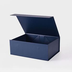 Boîte cadeau rigide recyclable en vrac de couleur bleu marine foncé avec couvercle magnétique - Product Image 5