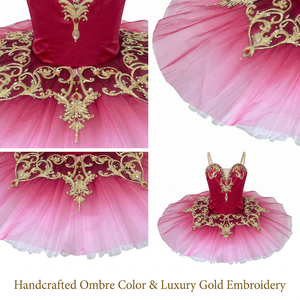 Tutu de ballet professionnel Paquita brodé or, costume de ballerine Kitri, tutu classique personnalisé pour La Esmeralda - Product Image 2