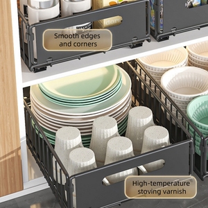 Giá để đồ đa năng dưới chậu rửa, giỏ trượt, ngăn kéo, giá để gia vị nhà bếp - Product Image 4