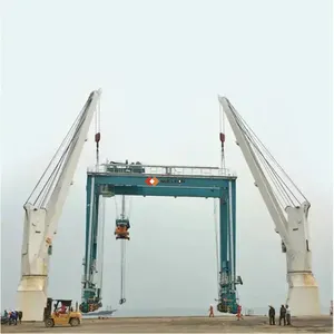 Port kontainer mengangkat 30 Ton 40 Ton 45 Ton 50 Ton RTG derek karet jenis kontainer Gantry portal derek pengangkut harga