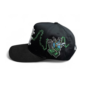 Chất Lượng Cao Người Đàn Ông Của 5 Bảng Điều Chỉnh Một Khung Rhinestone Mũ Bóng Chày Sang Trọng Dandy Thêu Thể Thao Hat Với Da Lộn Màu Đen Brim Visor - Product Image 2