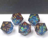 Dés en résine du MDN Jeu de dés RPG D20 Polyèdre en résine à bords polis Donjons et dragons Jeu de dés à 20 faces du MDN 5