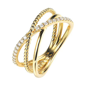 Elegant Cross <b>Open</b> <b>Ring</b> Minimal Gold Design Women Fashion Jewelry Daily Wear Chic Gift - Product Image 1