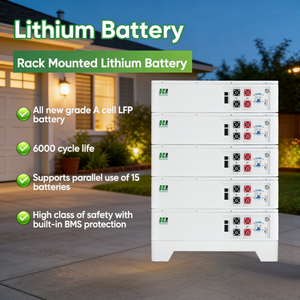 Batería de 5.12kWh 51.2V 100Ah para Montaje en Rack para Sistema de Almacenamiento de Energía Solar Doméstica HJ-HBL48101SB65, Batería de 51.2V 100Ah (5.12kWh) para Montaje en Rack - Product Image 2