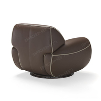 Canapé inclinable de salon en cuir véritable haut de gamme, design moderne, avec structure en bois, fauteuil de détente, mobilier de maison à vendre